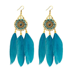 Oorbellen Dromenvanger Goud Turquoise