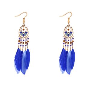 Oorbellen Dromenvanger Goud Blauw